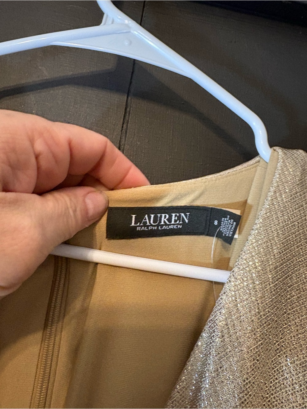 Ralph Lauren Shimmery Gold Twist-Front Maxi Dress - Picture 2 of 13